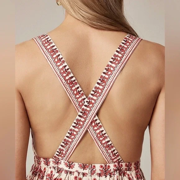 NWT J. Crew Embroidered apron dress in block print Size 0 $248 - Picture 2 of 11